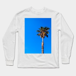 Blue Sky Palm Trees Summer Nature Travel Long Sleeve T-Shirt